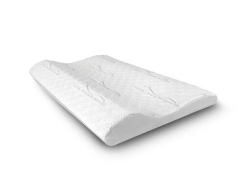 adjustable, contoured white pillow for back sleepers