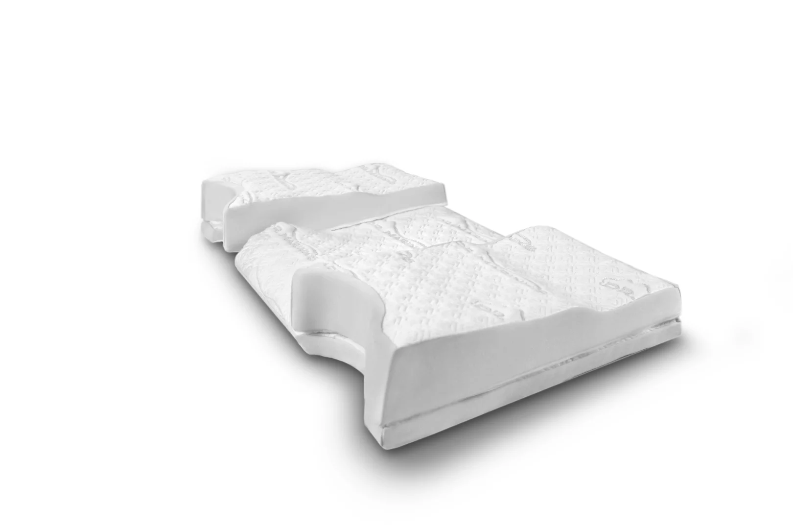contoured white pillow