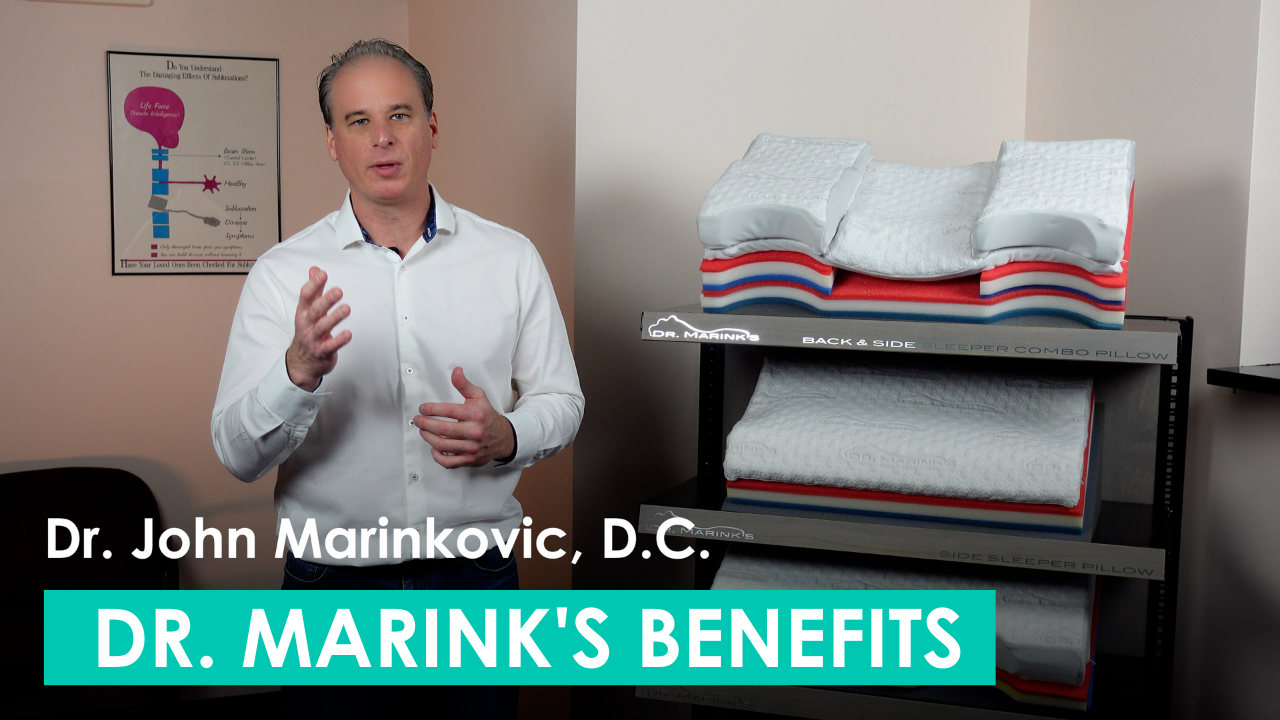doctor explaining benefits of Dr. Marinks pillow