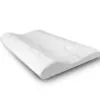 adjustable, contoured white pillow for back sleepers
