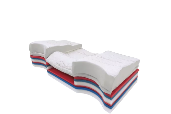 contoured pillow in different layers