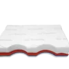 cushioning inside a comfortable, white pillow